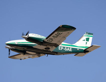 پرواز تفریحی با هواپیما دو موتوره پایپر کیش